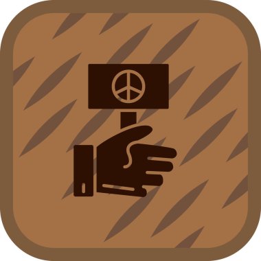 Elinde barış sembolü