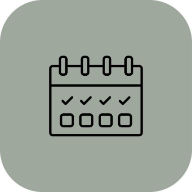 vektör Takvimi Simgesi illüstrasyonu