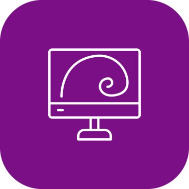 Bir bilgisayar simgesinin vektör illüstrasyonu