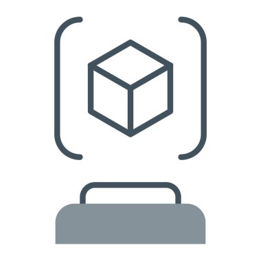 kutu vektör simgesi modern satır tasarımı