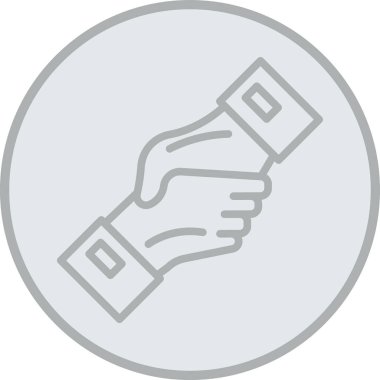 Bir el sıkışmanın vektör illüstrasyonu