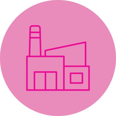 Fabrika simgesi vektör illüstrasyonu