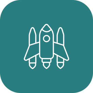 Kişisel ve ticari kullanım için roket vektör simgesi simgesi vektör çizimi..