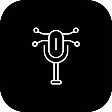 mikrofon simgesi vektör illüstrasyonu