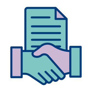 - Anlaştık. Web simgesi basit illüstrasyon