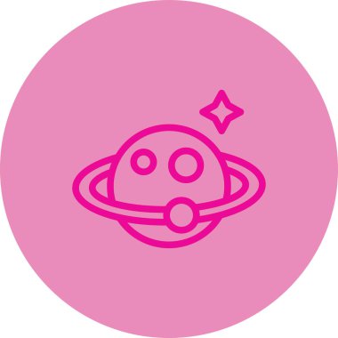 gezegen simgesi, vektör illüstrasyonu basit tasarım