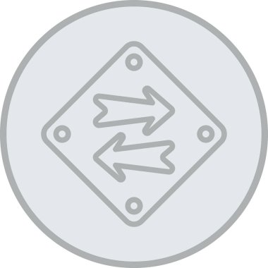 ok yönü simgesi ana hat biçiminde