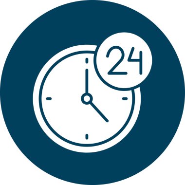 Saat Vektörü Kabartma Simgesi Tasarımı