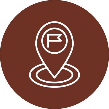 konum düz renk vektörü simgesi