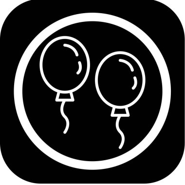 balonlar web simgesi, vektör illüstrasyonu