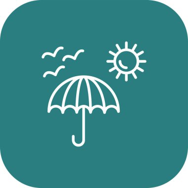 şemsiye vektör simgesi, düz tasarım en iyi vektör simgesi