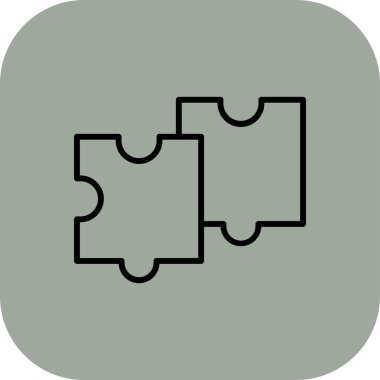 Soyut arkaplanda bulmaca simgesi izole edildi