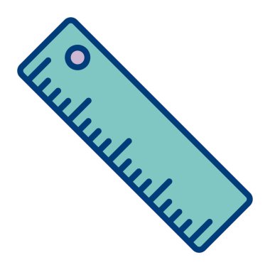 Cetvel vektör simgesi. Basit tasarım çizimi