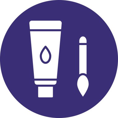 Boya kutusu simgesi. Fırça simgelerinin basit illüstrasyonu