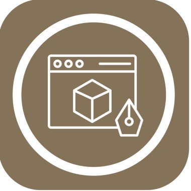 kutu web simgesi vektör illüstrasyonu