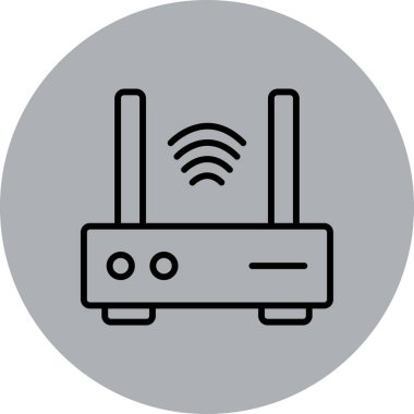 Kablosuz. Web simgesi basit illüstrasyon