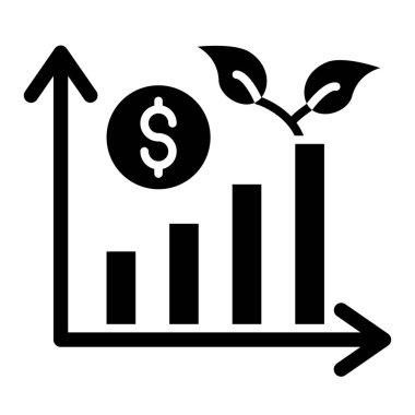 Büyüyen büyüme vektör çizgisi simgesi tasarımı