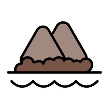 Volkan simgesi vektör illüstrasyonu