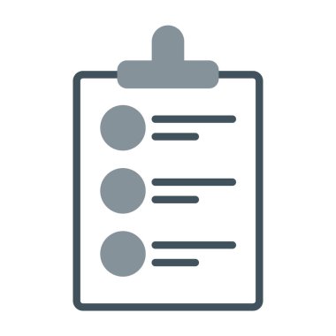 Kontrol listesi vektörü ince çizgi simgesi