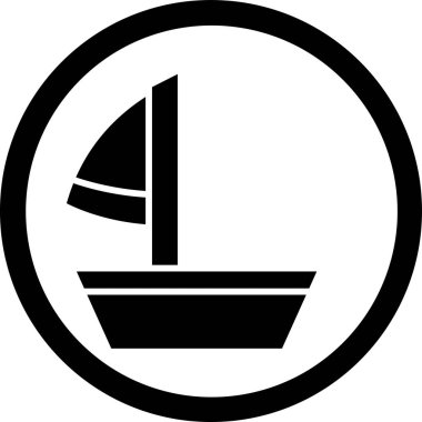 Gemi simgesi vektör illüstrasyonu