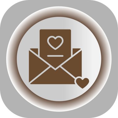 Benzersiz aşk mesajı vektör simgesi