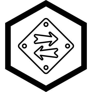 Bir yol simgesinin vektör illüstrasyonu