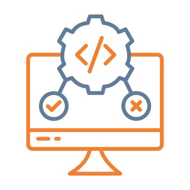 Ayarları olan bilgisayar. vektör illüstrasyonu