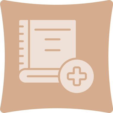 tıp kitabı simgesi, modern, vektör illüstrasyonu