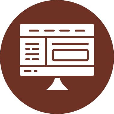 Tarayıcı. Web simgesi basit illüstrasyon