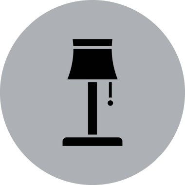 ampul glyph daire simgesi tasarımı