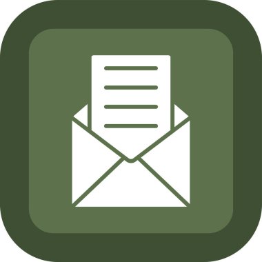 Zarf simgesi, vektör illüstrasyonunu aç