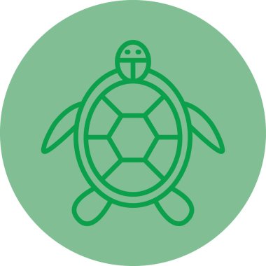 kaplumbağa simgesi, vektör illüstrasyonu