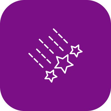 Kayan yıldızlar düz simge, vektör illüstrasyonu