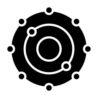 Siyah ve beyaz simgesinin vektör illüstrasyonu.