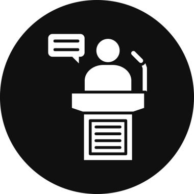 mikrofonlu konuşma balonu, vektör illüstrasyonu