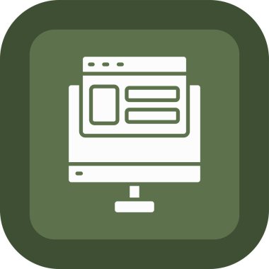 Web sayfası simgesi, vektör illüstrasyonu