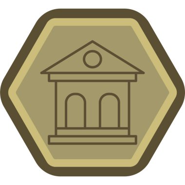 Bina. Web simgesi basit illüstrasyon