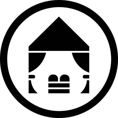 Bir ev simgesinin vektör illüstrasyonu