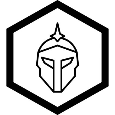 Kask simgesi, vektör illüstrasyonu