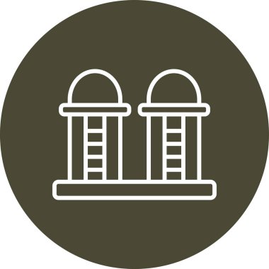 İki tüp. Web simgesi basit illüstrasyon