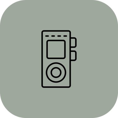 Benzersiz Radyo Vektör Satırı Simgesi