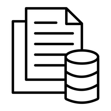 Veri analizi vektör satırı simgesi