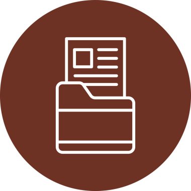 Belge simgesinin vektör illüstrasyonu