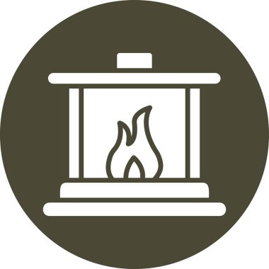 Yangın. Web simgesi basit illüstrasyon