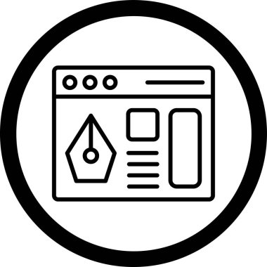 tarayıcı web simgesi basit tasarım