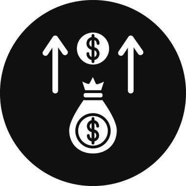 Dolar vektör simgesi. Bu düz yuvarlak kare yoğun renk ve gri renkler kullanır ve beyaz bir arkaplanda izole edilir