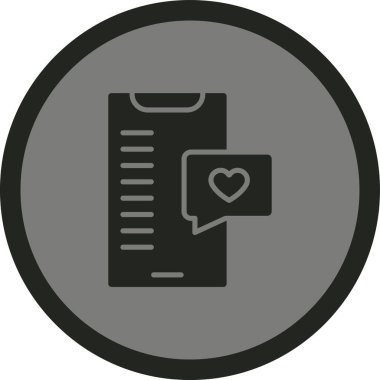 Bir kalp simgesinin vektör illüstrasyonu