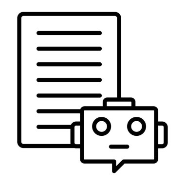 Robot simgesi, vektör çizimi