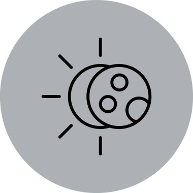 Güneş enerjisi simgesinin vektör illüstrasyonu