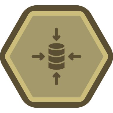 veritabanı. Web simgesi vektör illüstrasyonu